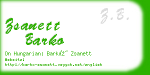 zsanett barko business card